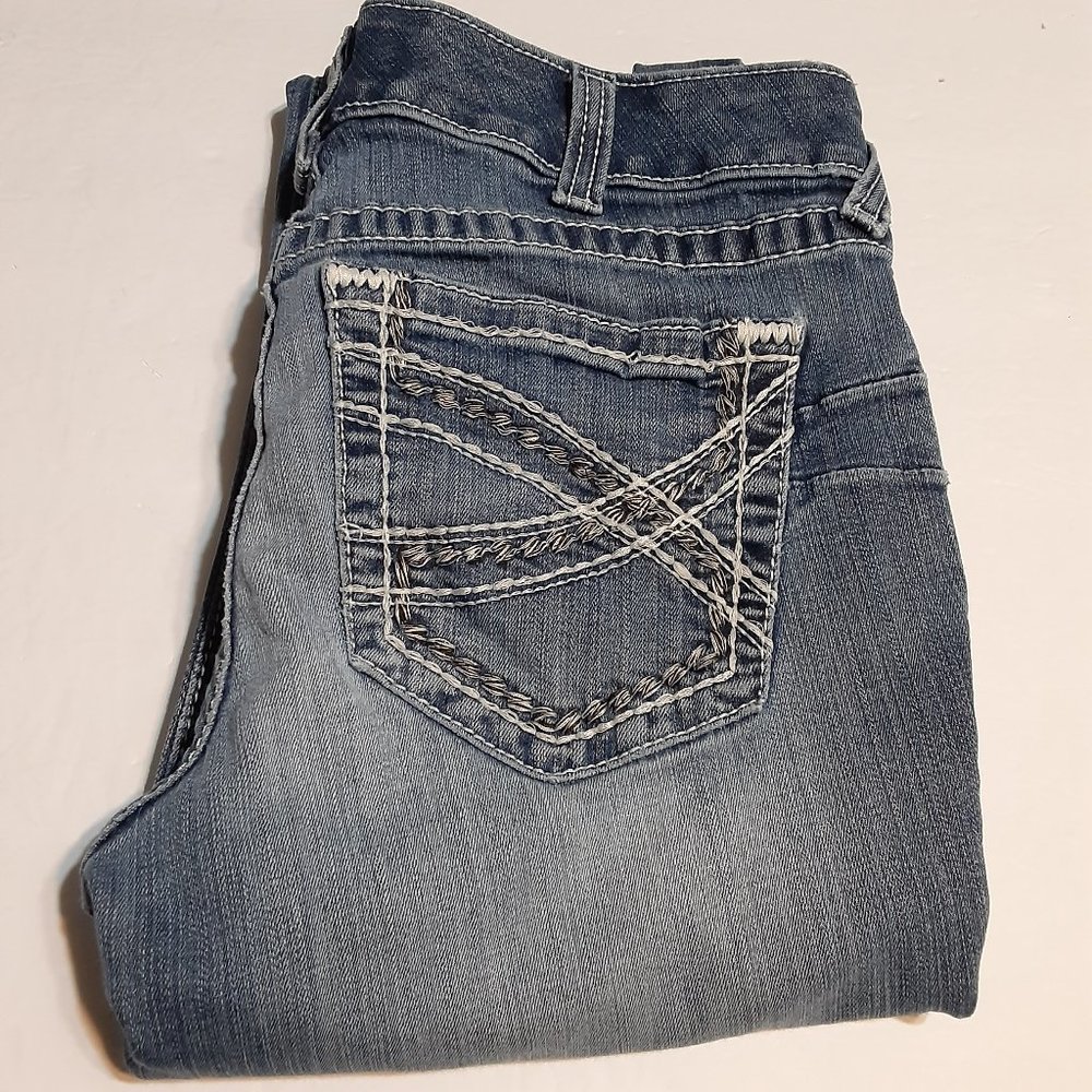 Ariat Women's REAL Denim Mid Rise Entwinded Bootcut Jeans 31L 10017510